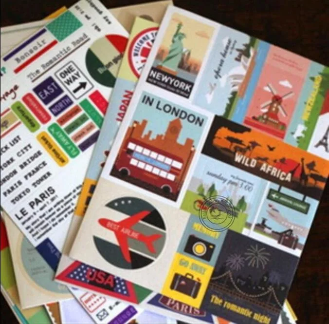 1pack London Series Beautiful Scenery Stickers  Diary Scrapbooking Stationery Decoration Stickers