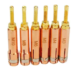 10 pçs pinça mandril m3 m4 m5 m6 m8 m10 para a descarga do capacitor cd parafuso prisioneiro arma de solda tocha de soldagem parafuso prisioneiro máquina de solda