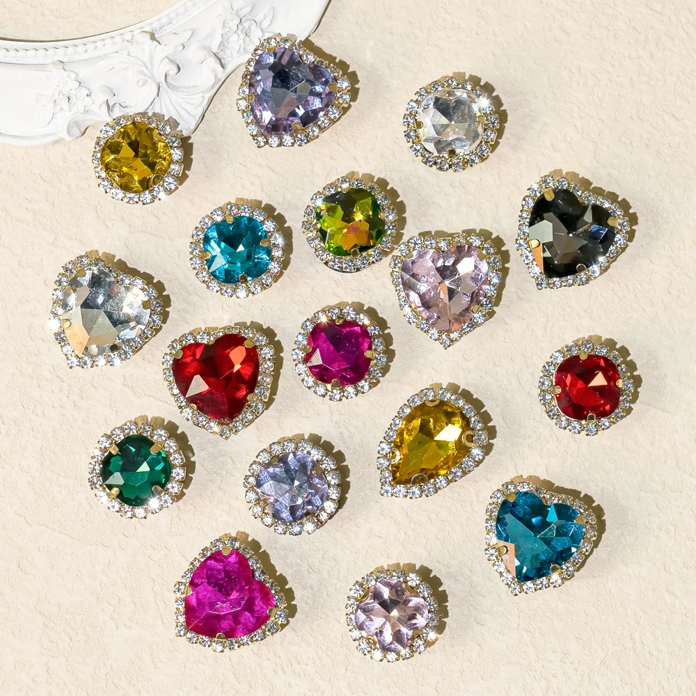 1 Stück Luxus-Charms für Damenschuhdekorationen, Anstecknadeln für Sandalen, Mädchen, weibliche Gastgeschenke, rosa Schuhanhänger, buntes Herz – Detail 4