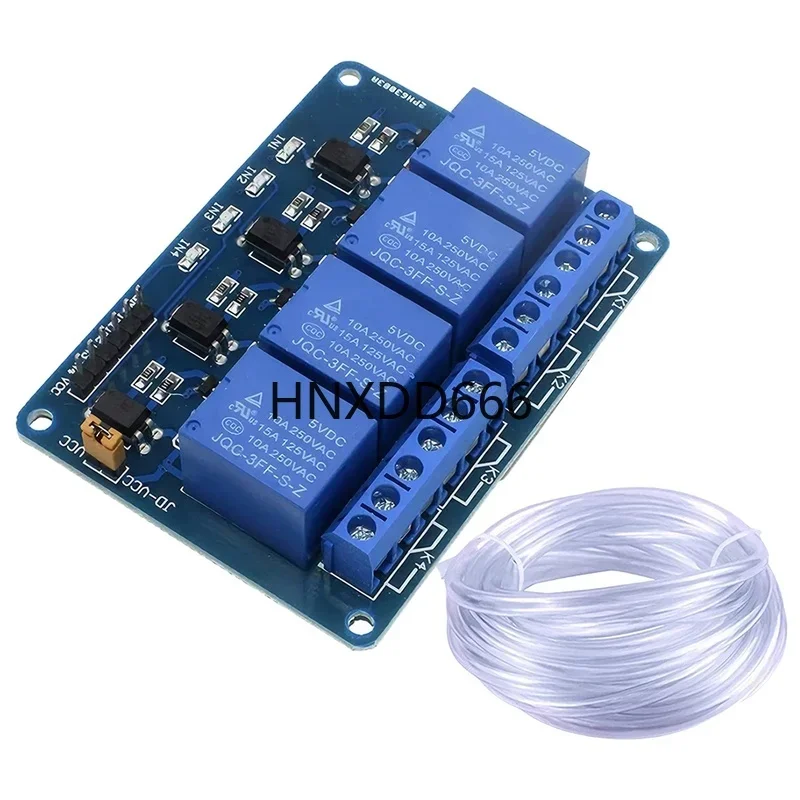 Automatic Irrigation System DIY Kit with 5V Relay Module and Water Pump, Includes 4M Vinyl Tubing for Self-Watering Solutions