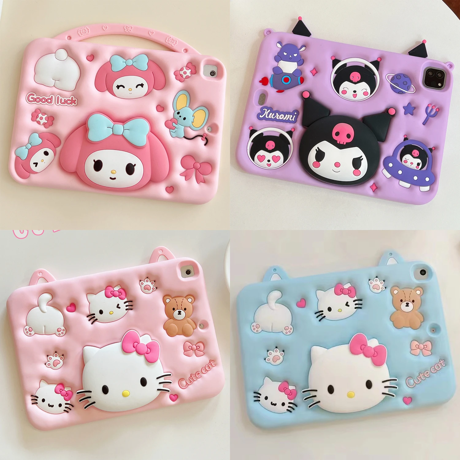 

Kids Stand Tablet Case For Redmi Redmi Pad 2 2025 SE 11 inch Cartoon Silicone Kuromi For Xiaomi 5 6 7 Pro Tablet Protective Case