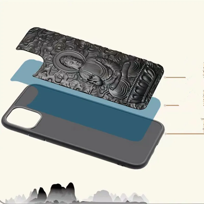 Imagem -03 - Luxo Esculpido Estojo de Madeira Ébano Estéreo para Iphone Capa Protetora Tpu Capas de Telefone para Iphone 15 Pro Max Iphone15 Plus