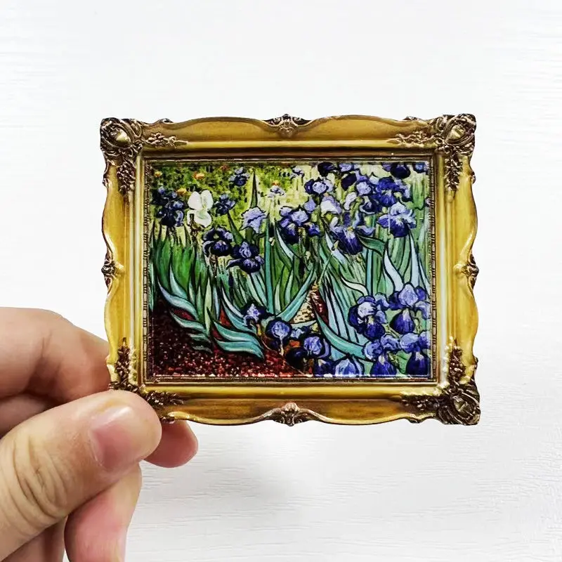 

Van Gogh Famous Oil Painting Magnetic Fridge Magnet Personalized Creative Frame Shape Decoration Cultural Tourism Souvenir