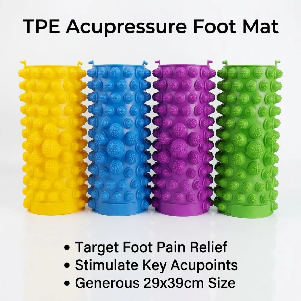 1 Pcs Acupressure Massager Mat Back Body Foot Cushion Pad Relieve Stress Pain Yoga Spike Mat Foot Spiky Massager Trigger Point - view 6
