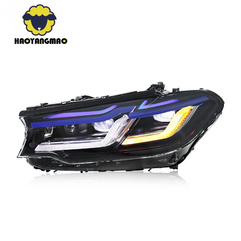 

Suitable for 18-20 5 Series G30 Headlight Assembly Modified Thunder Style Eyebrow LED Daytime Running Turn Signal Lens