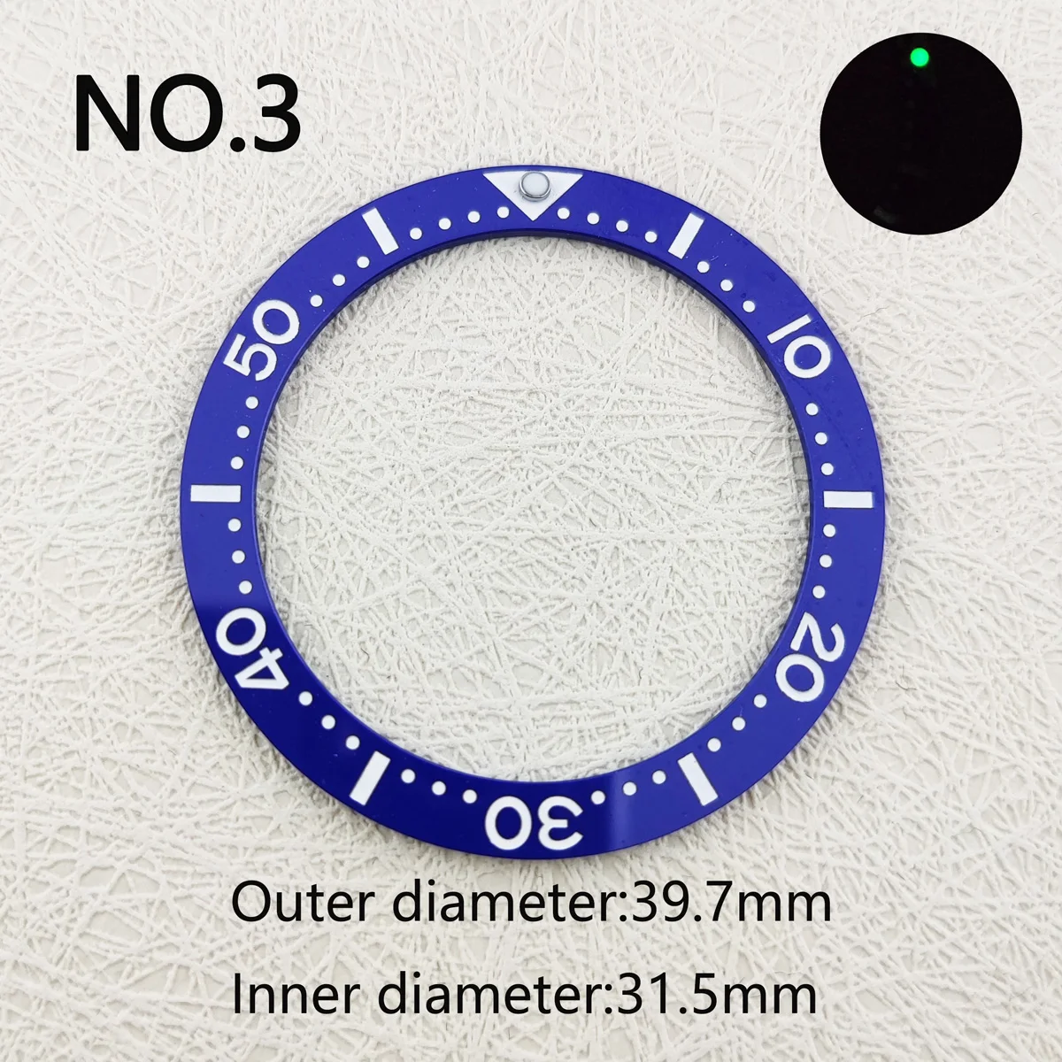 Flat Ceramic Bezel Insert 40mm 39.7mm*31.5mm Watch Replacement Watch Accessories Watch Parts Luminous Ring Stick all