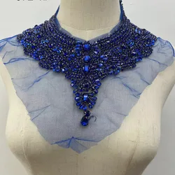 1PCS Rhinestone Collar Patches sew on Clothes For Women's Clothing Decoration