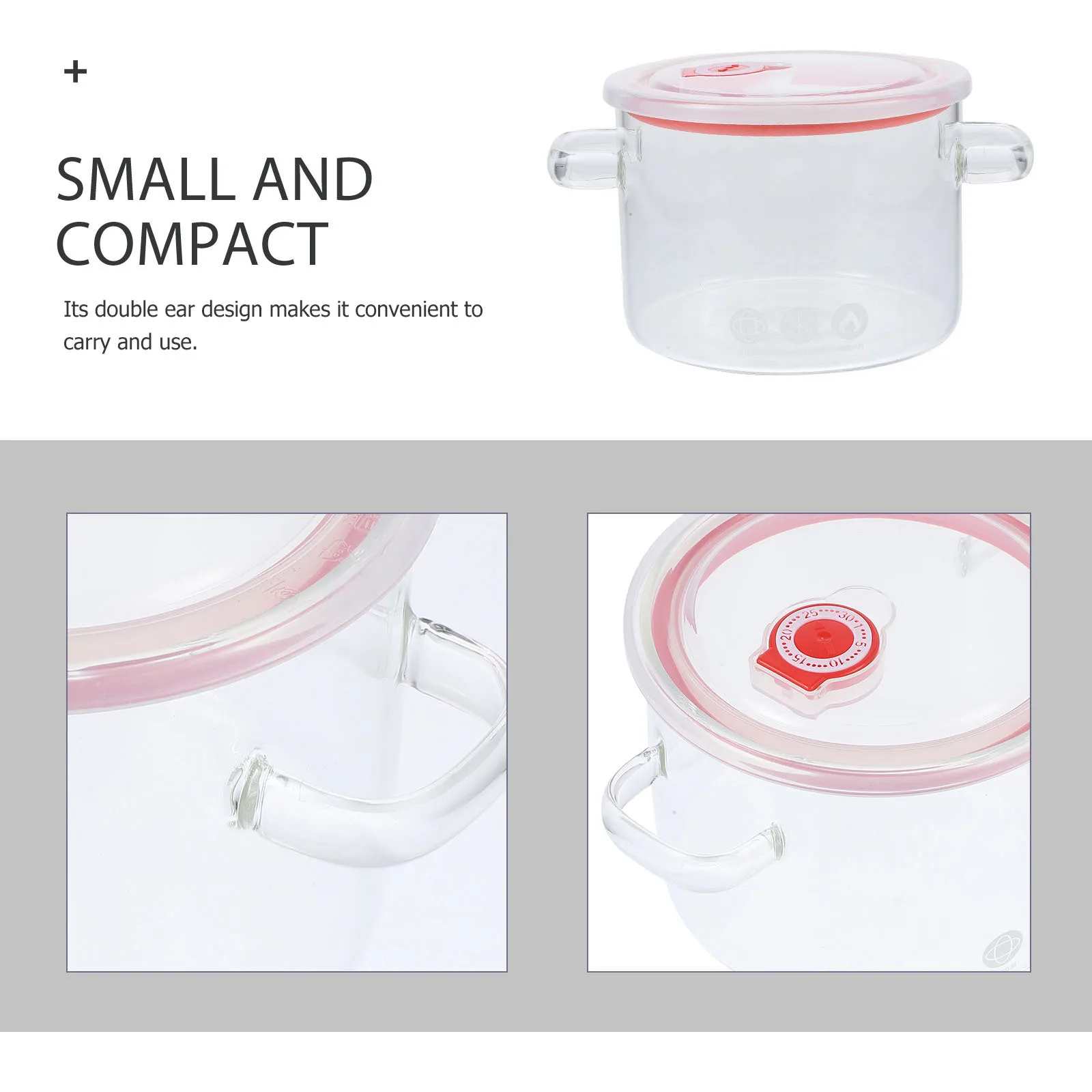 

Heat Resistant Glass Soup Pot Clear Double Handle Cooking Pot Large Capacity Stew Noodle Cooker Kitchen Glassware Home Use