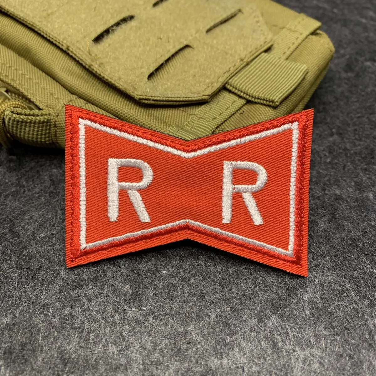 Red Embroidered Patch, Anime Cosplay Tactical Morale Badge, Hook and Loop, for Backpack Jacket