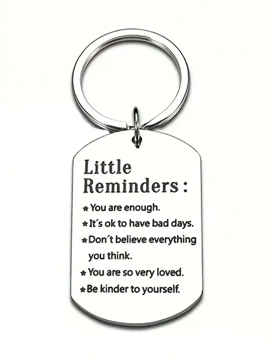 1pc 'You Are Enough' Keychain, Inspirational Mental Health Gift For Daughter, Mom, Friend, Self-Love Gifts For Mother, Father, G