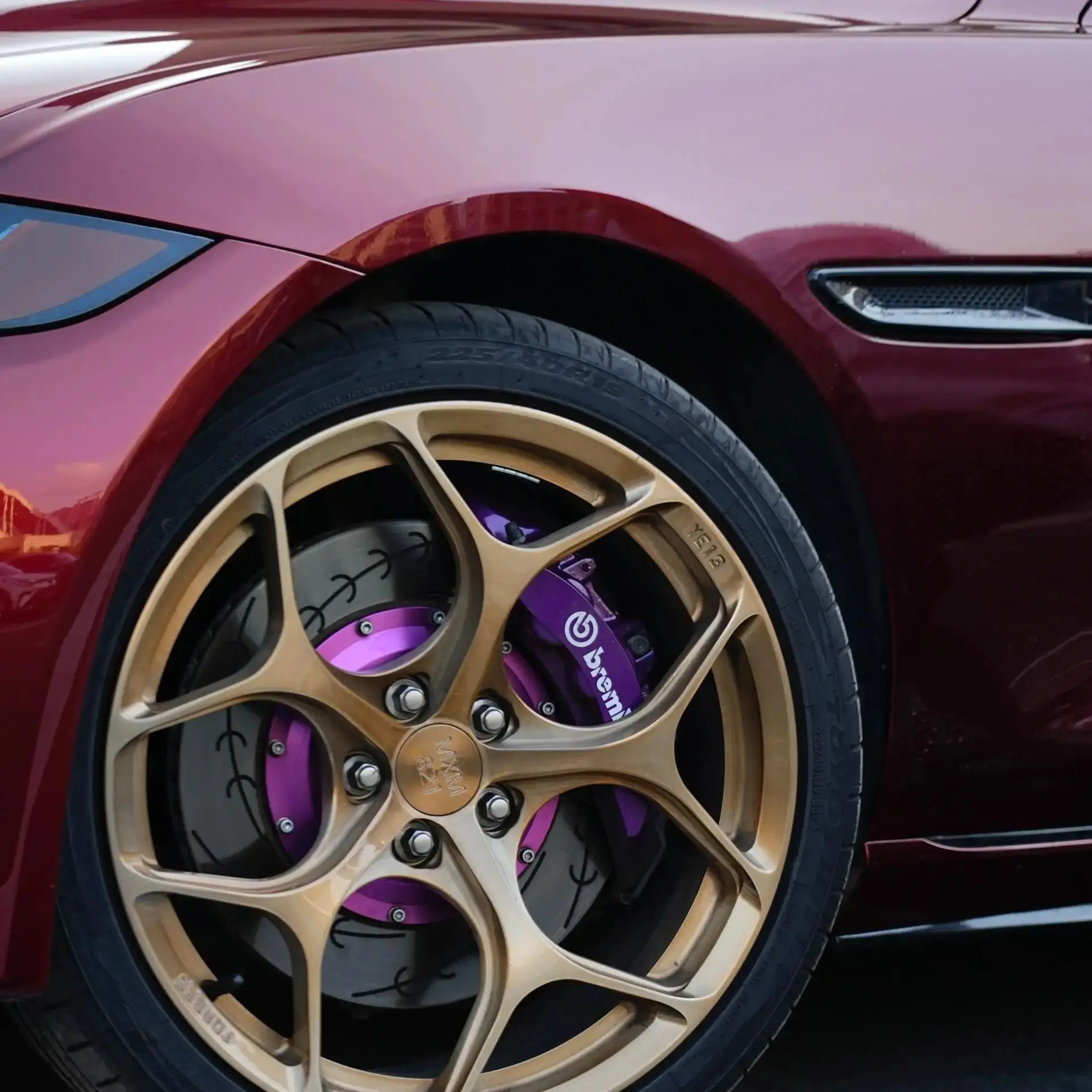 Liquid Cherry Red PET Car Wrap Vinyl Film - Glossy Metallic 3D Effect Auto Body Decal for BMW, Mercedes, Tesla & All Cars view 6