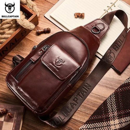 Imagen 2 del producto Bolsa de Mensajero Cruzada Multifuncional Antirrobo para Hombre, Marca Bullcaptain, para Viajes