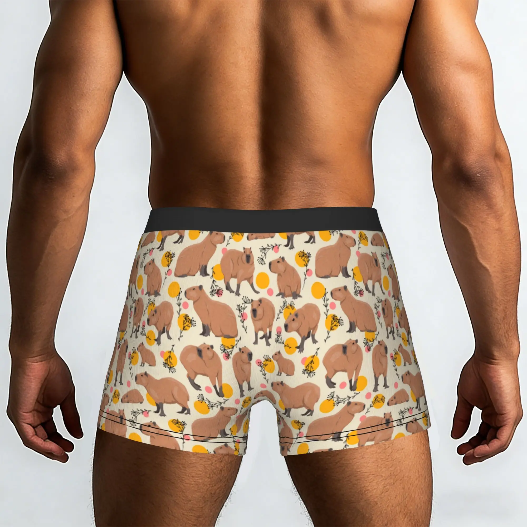 Customized Funny Capybara Popular Animals Pattern Underwear Male Print  Boxer Shorts Panties Briefs Breathable Underpants