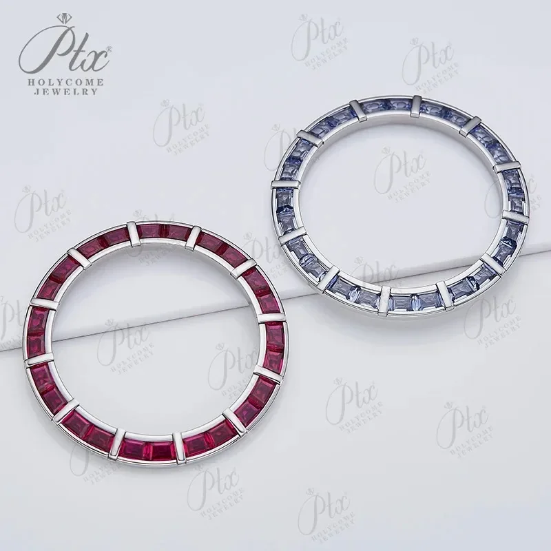 Fashion gemstone watch bezel 40mm iced out bezel moissanite stainless steel watch customizable hiphop luxury watches accessories