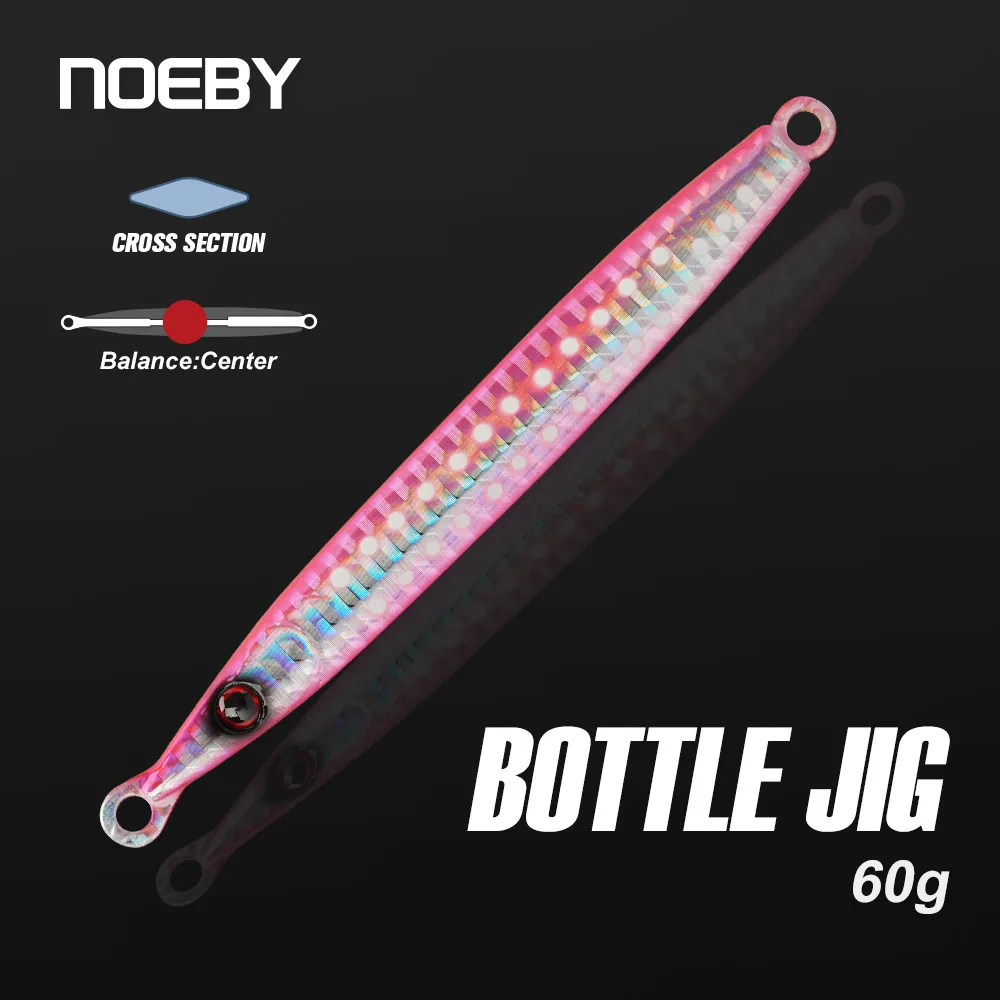 Noeby Metal Jig Fishing Lure 60g Long Casting Jigs Steel Panels Stronger Shore Jigging Artificial Hard Bait