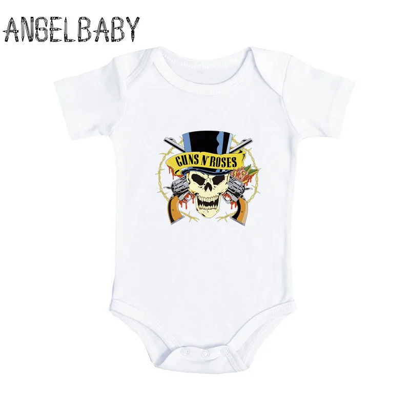 Infant Bodysuits Rock Band Gun N Roses Fashion Newborn Baby Romper Summer Jumpsuit Outfits Onesie Toddler Boys Girls Clothes