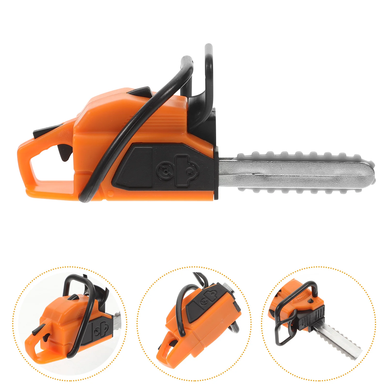 เครื่องตัดหญ้าขนาดเล็กขนาดเล็ก House Layout Decor Pvc Pretend Worker Chainsaw รุ่น