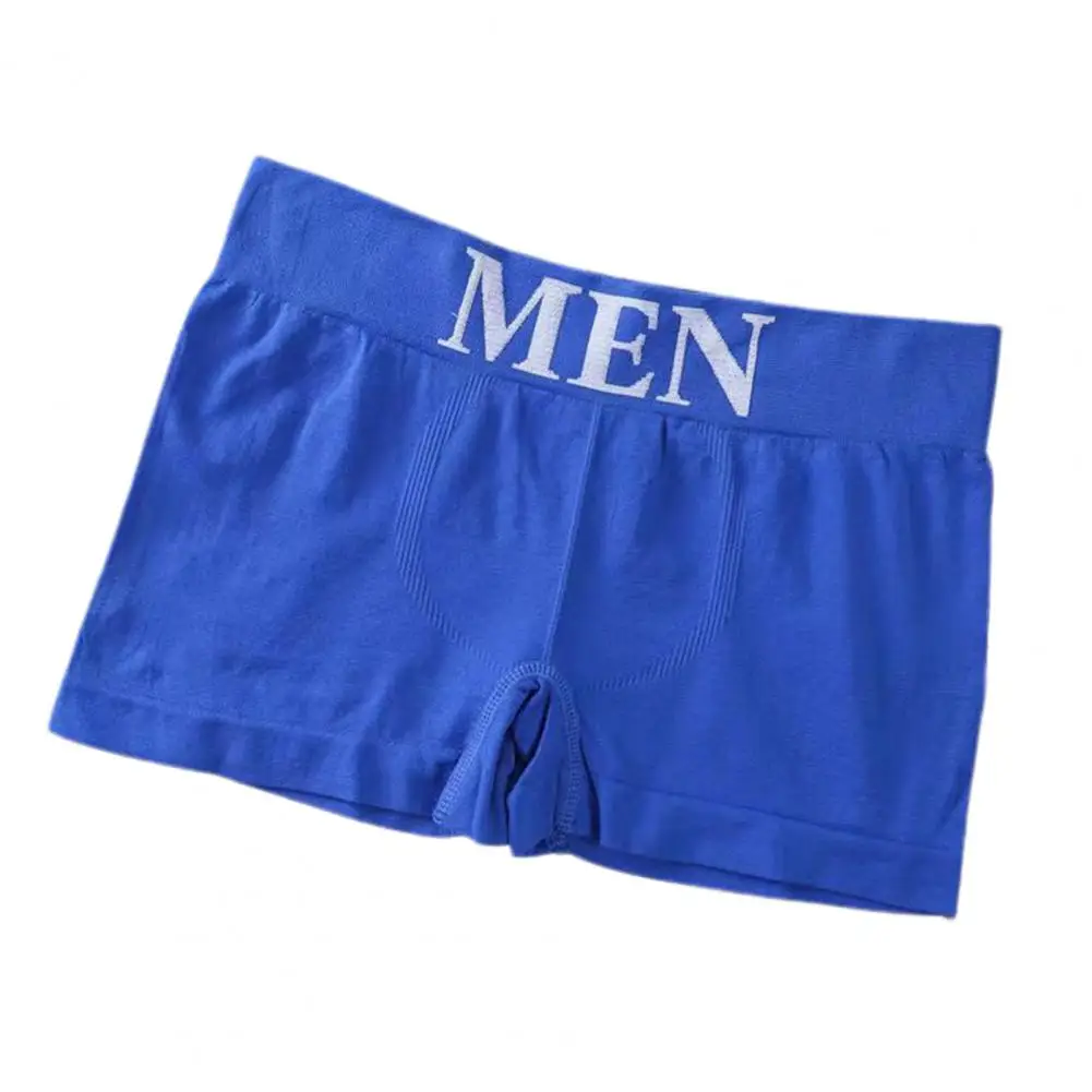 Men Boxers Mid Waist Seamless Casual Lightweight Quick Dry Loose Men Briefs Underpants for Sleeping Male Clothing