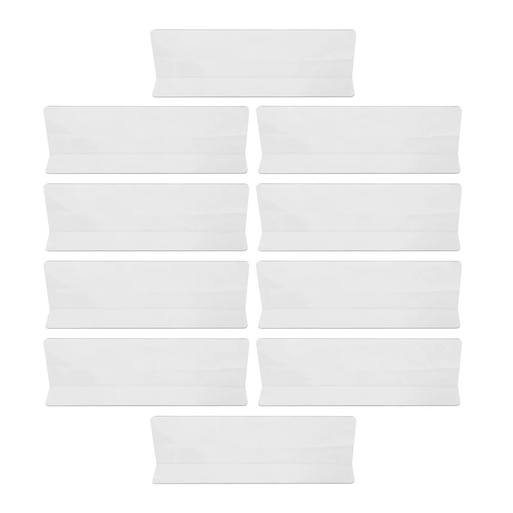 

20pcs L-shaped Shelf Dividers 12cm High Sturdy Transparent Separators for Store Supermarket Organizer Plastic Storage