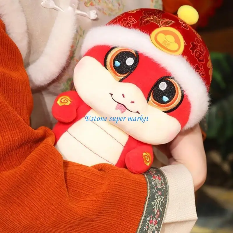 090B Zodiacs Snake Stuffed Animal Doll Snake Year Mascots Stuffed Animals Plush Toy 8.27inches Lovely Plushie Dolls Gifts
