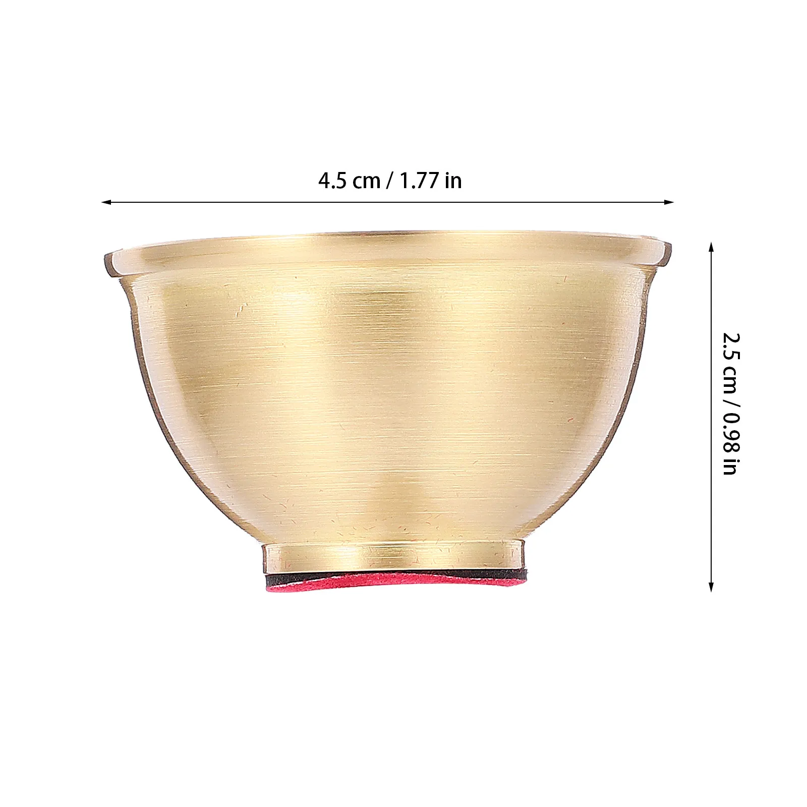 Brass Altar Offering Bowl Small Size Corrosion Resistant Smooth Surface Household Ceremony Bowl Sacrificial Utensil
