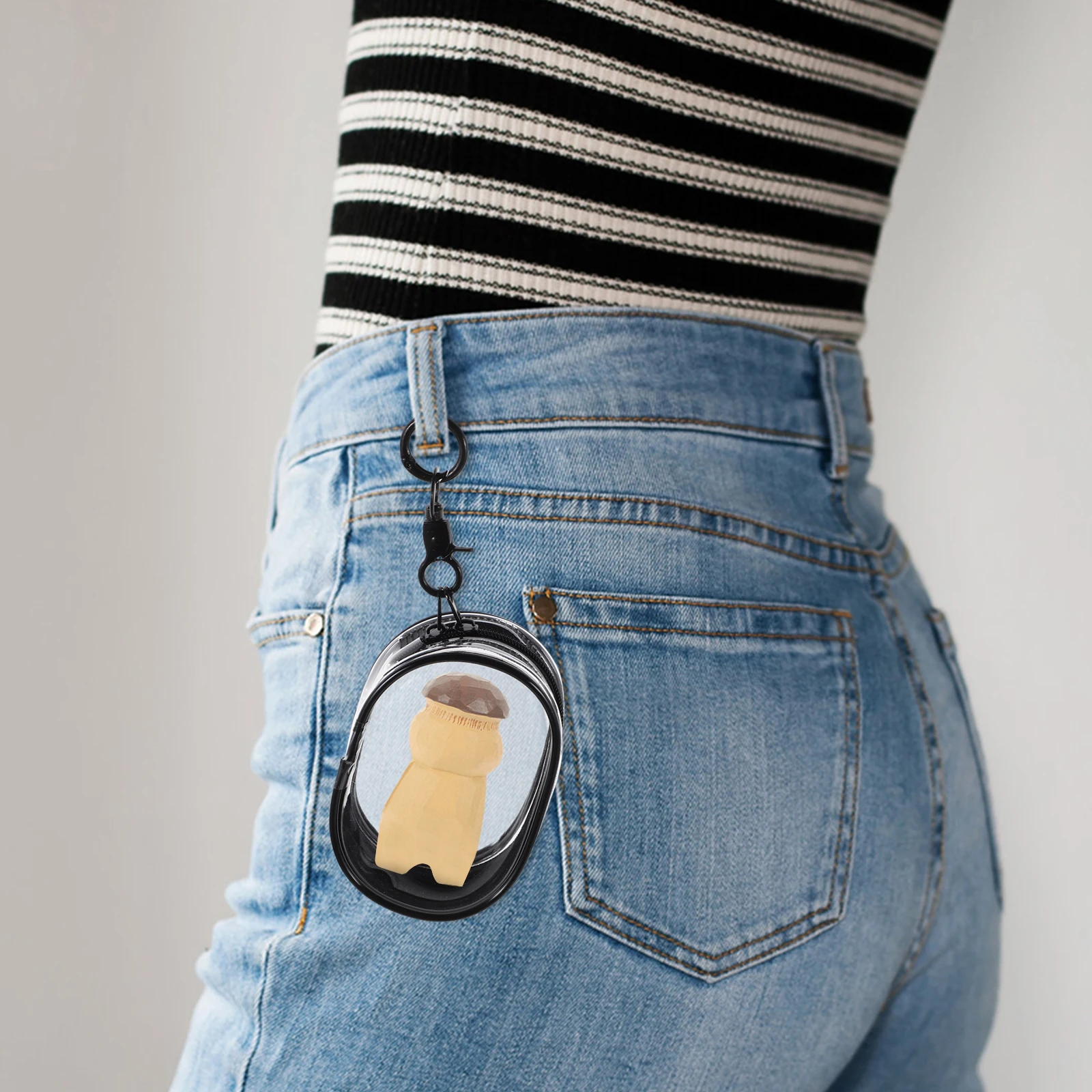 

4 Pcs Baby Walking Bag Storage Display Case for Figures Clear Pouch Showcase Box