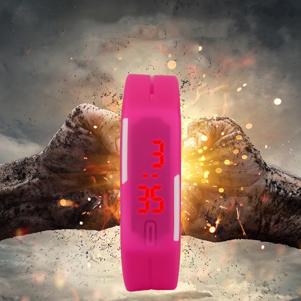 

Daily Waterproof Touch Screen LED Bracelet for LCD Display Step Recording Function Easy Install Silicone Band Smart