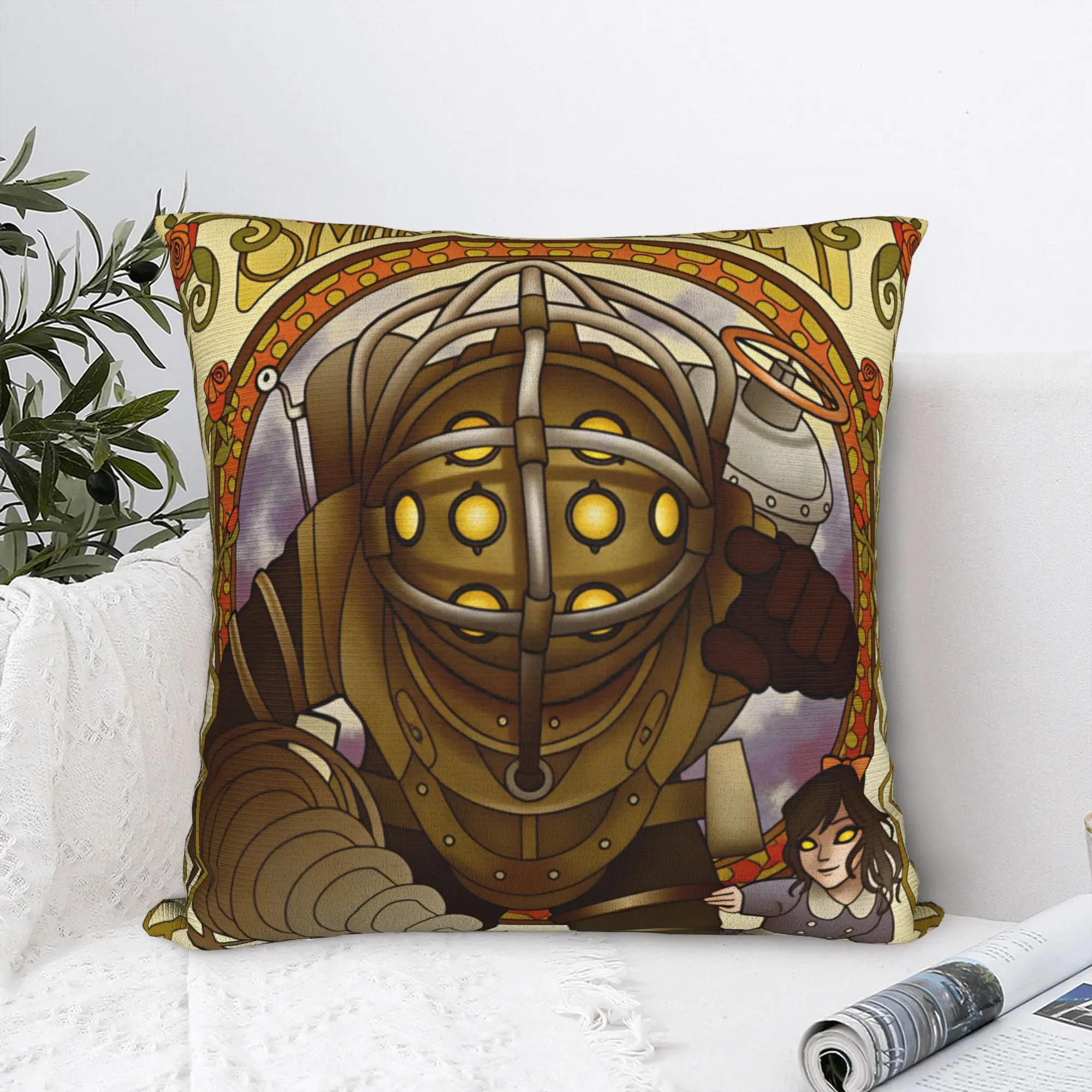 BioShock 2 Remastered  Pillow Cover  Comfy Cushion Cover Fashion Pillow Case For Living Room Bed Chair
