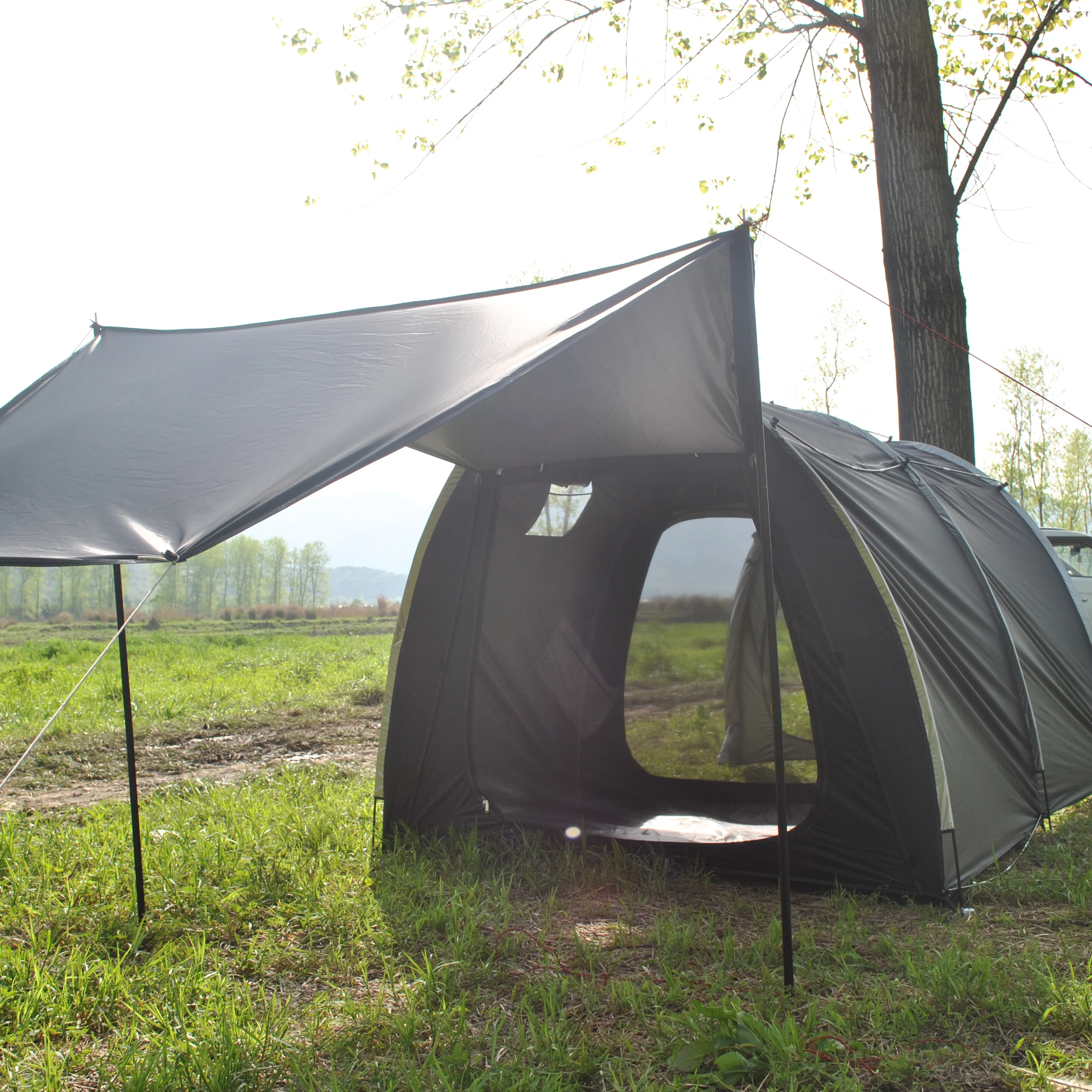 

Motorcycle Tent for Camping 5 Person Waterproof Tents with Integrated Motorcycle Port Vestibule Bike Tent,Ride Tent with Canopy