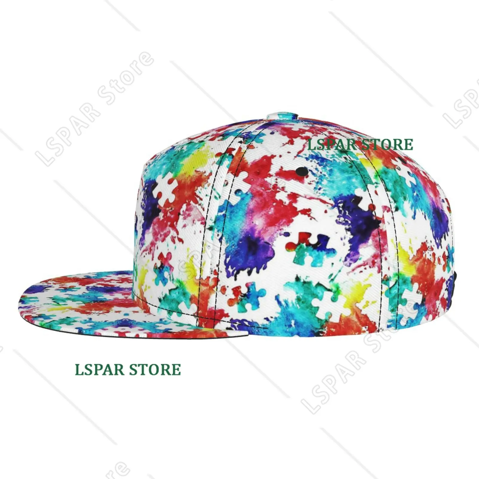 Autism Awareness Printed Baseball Cap Suitable for Both Men and Women Adjustable Sun Shading Baseball Cap