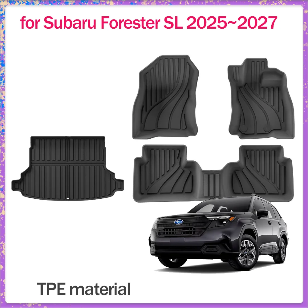 

Car Floor Mat for Subaru Forester SL 2025~2027 2026 TPE Foot Interior Liner Waterproof Trunk Pad Carpet Custom Part Accessories
