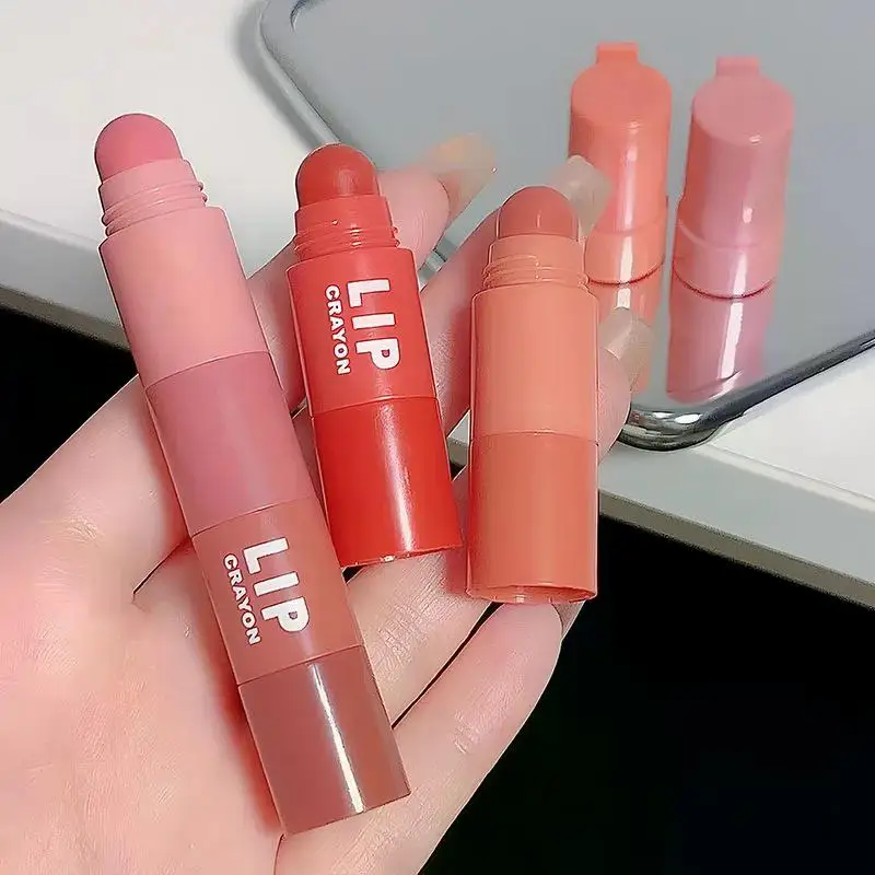 Mini Lipstick Set Matte 4 Colors Lipstick Combination 4 Sections Velvet Grapefruit Red Lip Pigment Non-stick Cup Lip Gloss ins