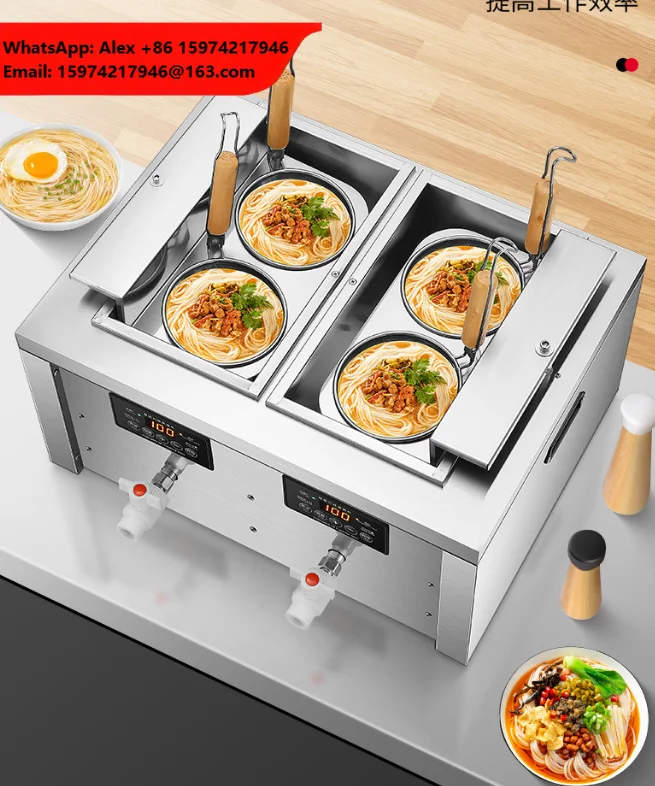 Commercial Multi-Function Stainless Steel Electric Noodle Pot Wok Noodle Cooker Electric Pasta Cooker Easy Cleaning