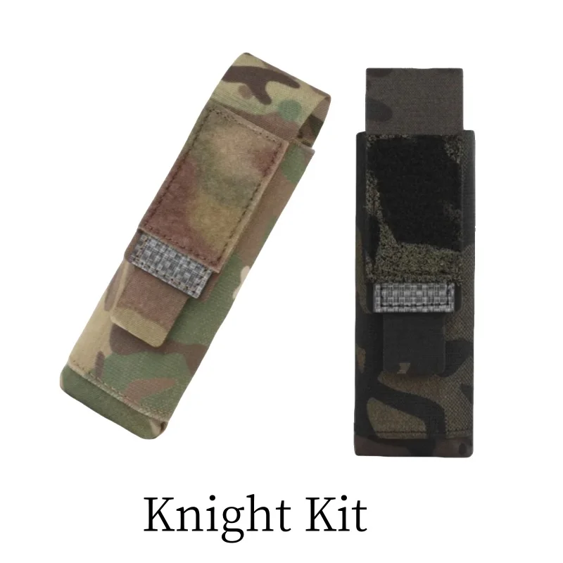 Outdoor knight tool kit storage tourniquet vertical bag camping flashlight bag Velcro flip back MOLLE webbing