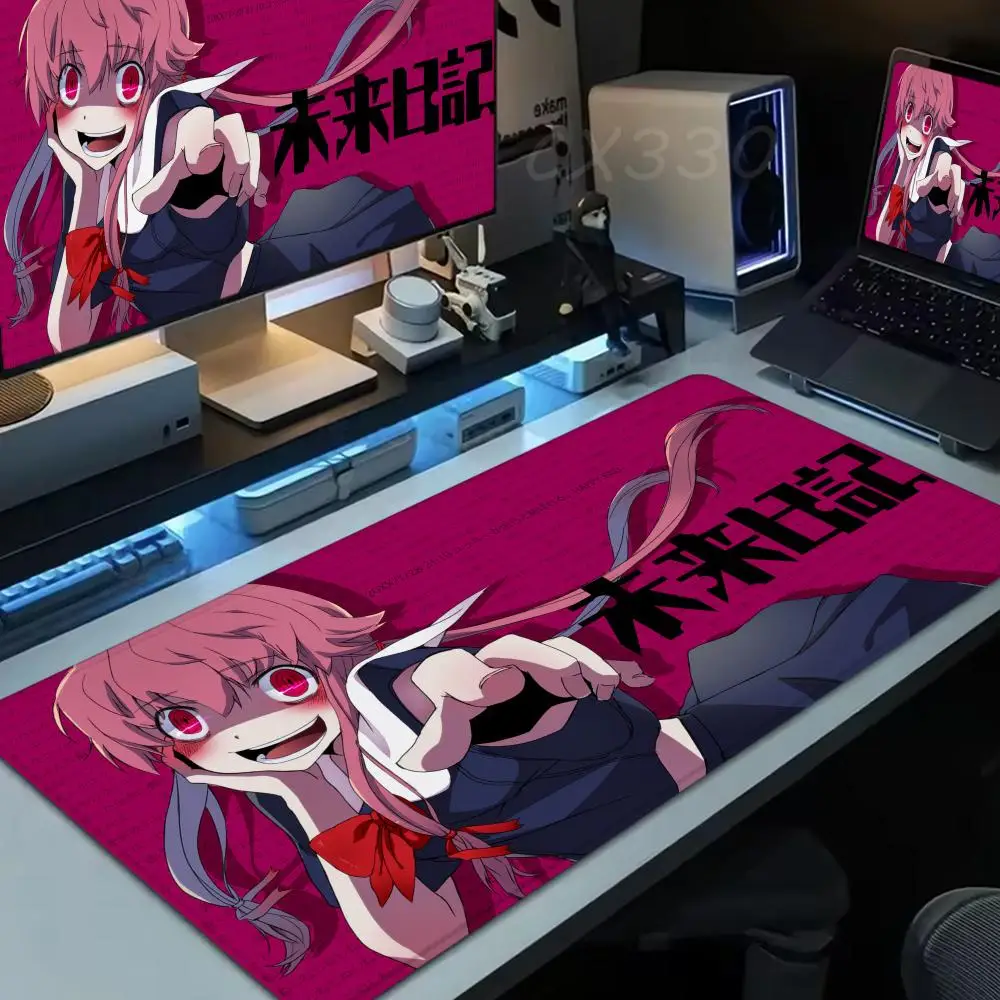

Yuno Gasai Mouse Pad Large Computer Mousepad Office 1000x500mm XXL Pc Gamer Non-slip Rubber Keyboard Deskmat