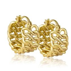 CAOSHI Metallic Earrings for Women Fashion Versatile Gold Color Jewelry Daily Life Modern Trendy Ear Rings Accessories for Lady