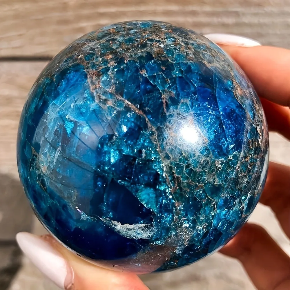 

Синий апатитный шар, целебные камни, шарик Рейки, фэншуй, украшения для медитации и украшения