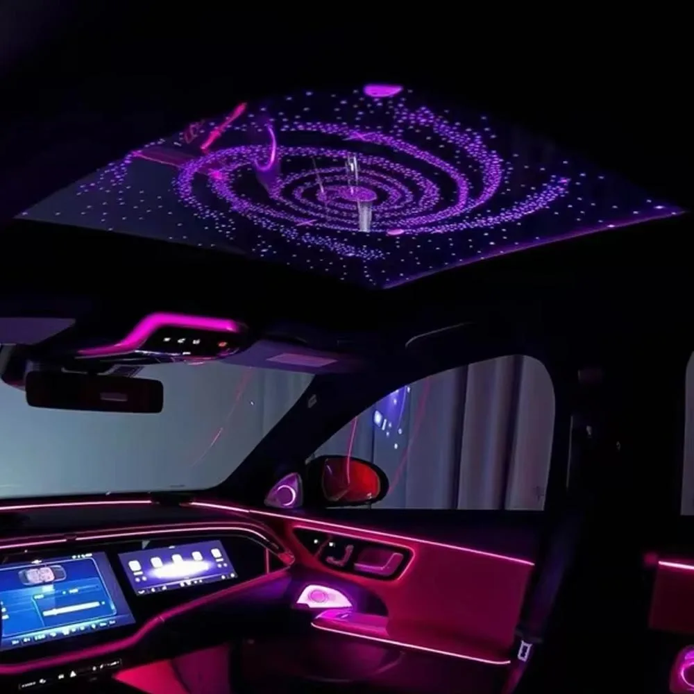 Plug Play 12V Car Sunroof Ambient Light For Series OEM Control RGB Dynamic Roof LED Strip Light With Music Sync