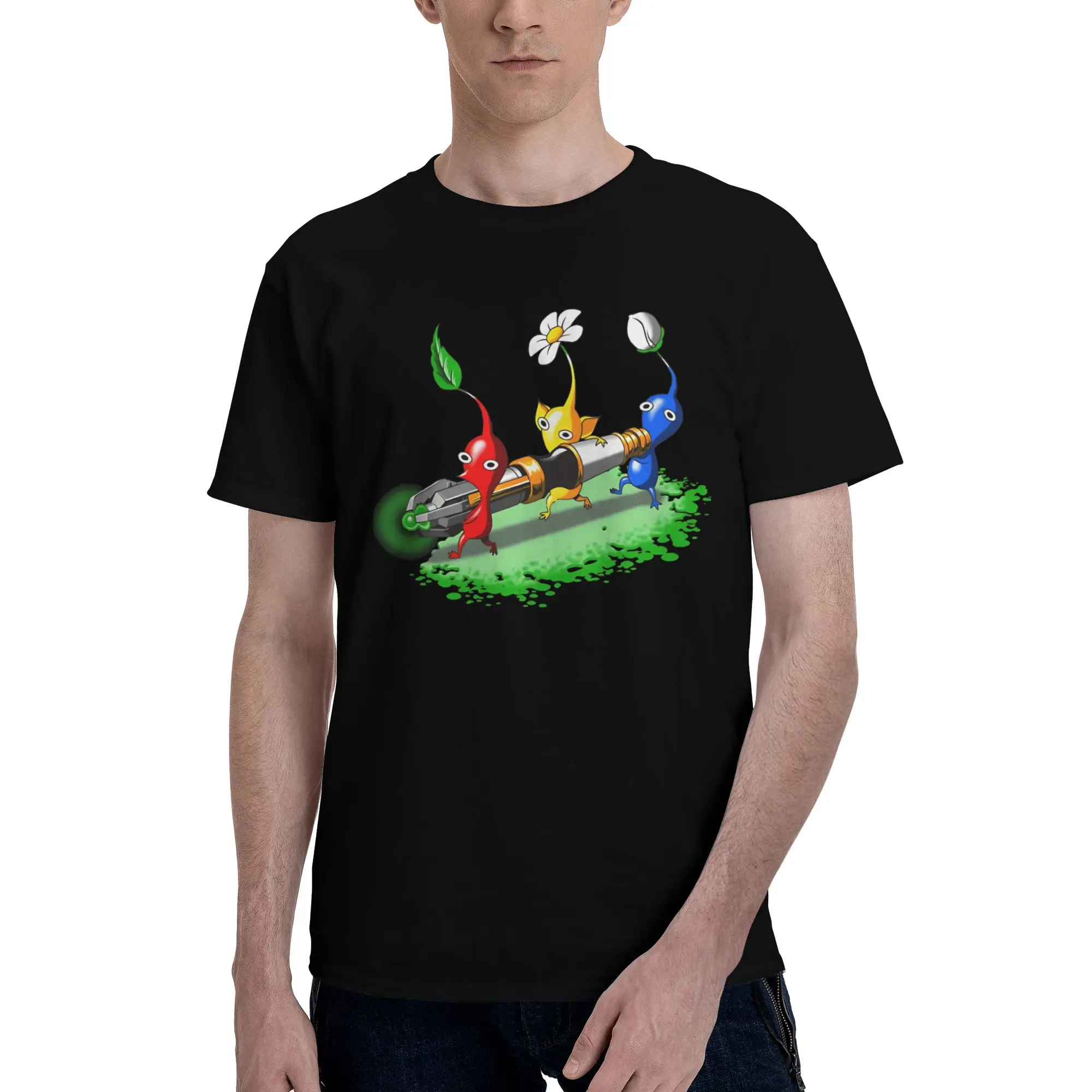 Too Toxic For You  Men's T Shirt Pikmin  Hipster Tees Short Sleeve Round Neck Pure Cotton New Arrival Tops T-Shirt