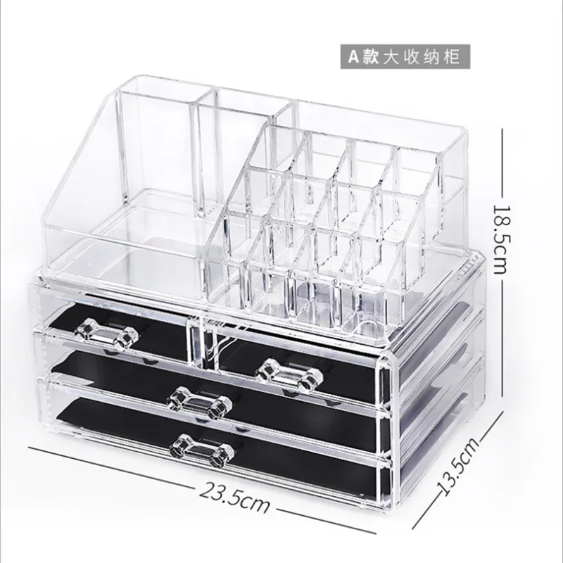 

Jewelry Box Transparent Desktop Cosmetic Storage Box Can Be Superimposed Earrings Necklace Bracelet Dressing Table