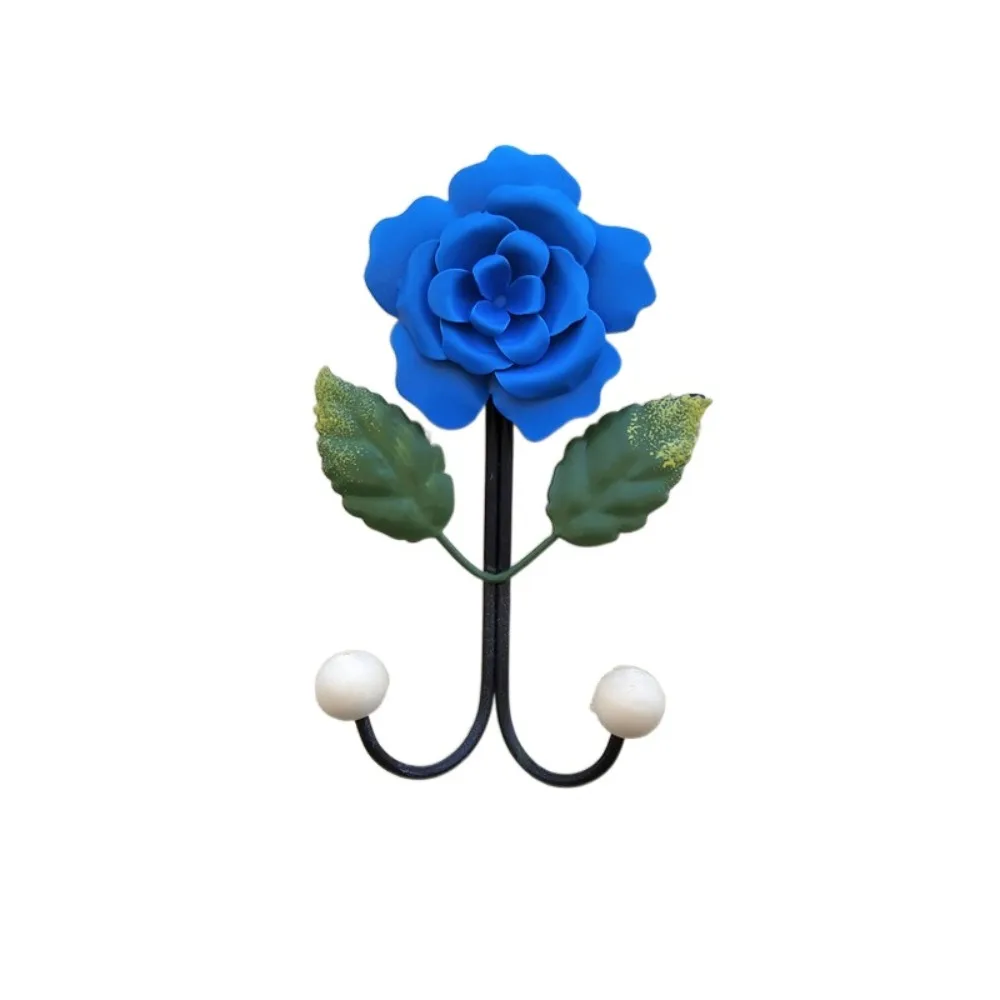 Modern Metal Rose Key Hook Single Hook Double Hook Wall Mounted Hook Over Door Hanger Clothing Storage