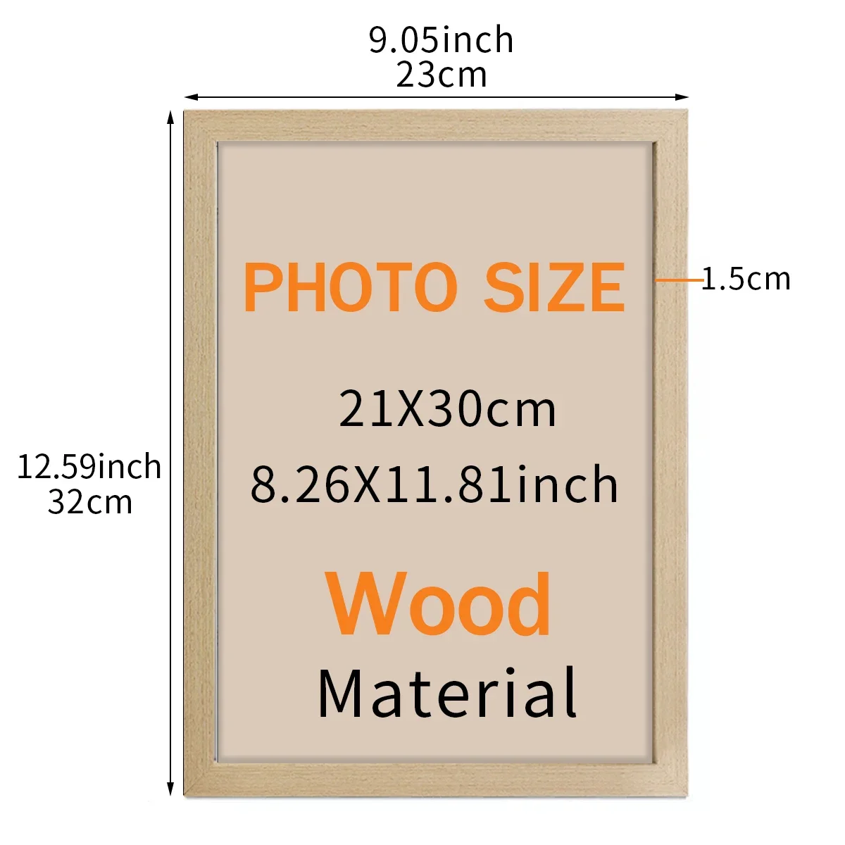 

21x30cm Frame Black White Wooden Document Photo Frame "8x12" Inch Poster Certificate Canvas Painting Display Frame Wall Decor