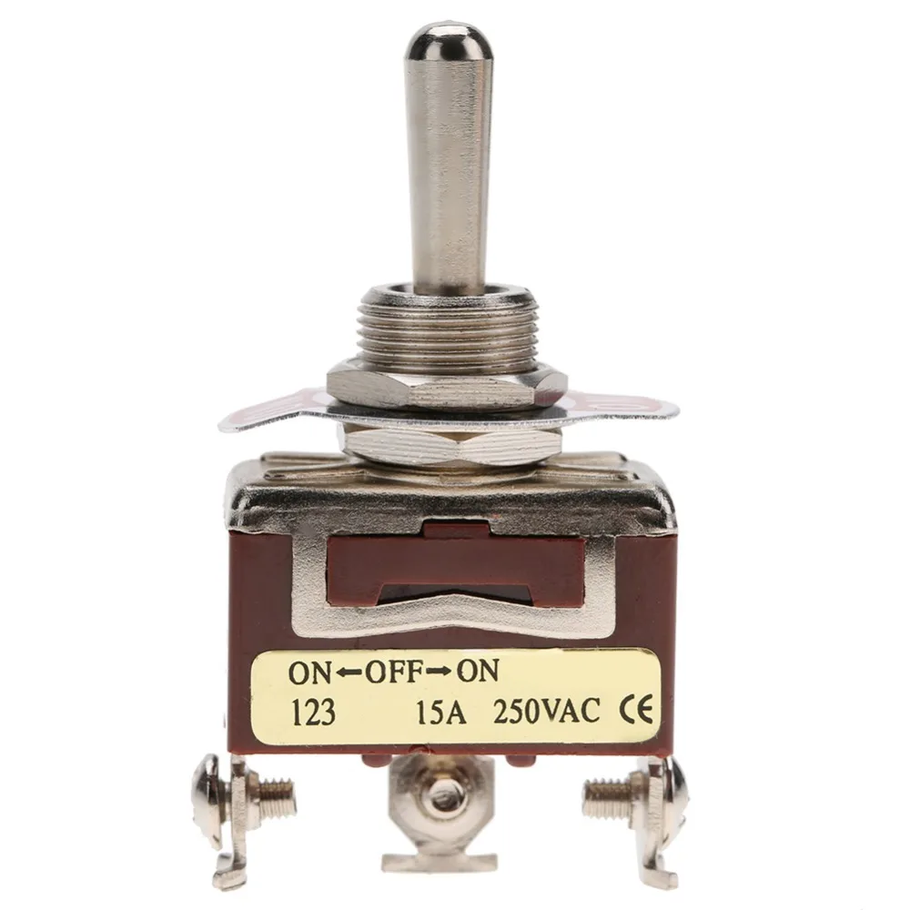 

3 Position 3 Pin Momentary Toggle Switch 15A 250V 12mm ON-Off-ON Toggle Switch Reset Type Easy To Mount SPDT Switch