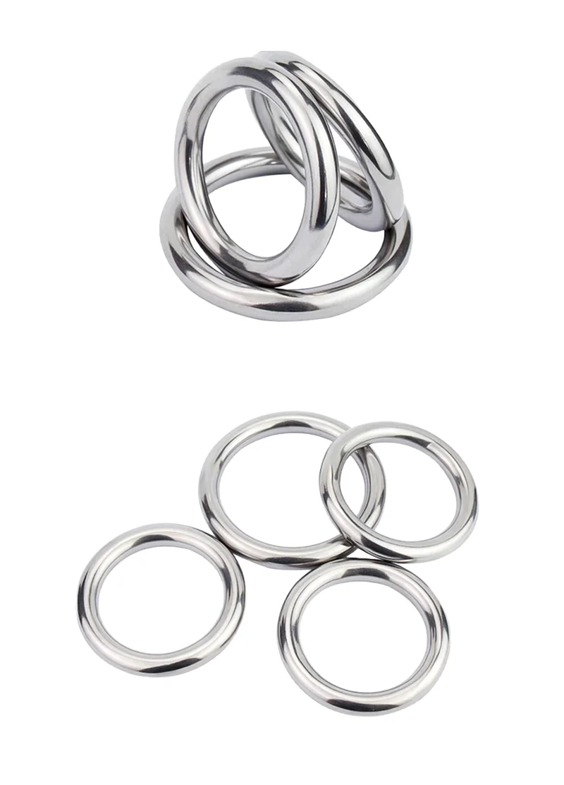 Neuer O-Ring aus Edelstahl 304, nahtlos, zum Schweißen, solide, robuste, glatte O-Ring für Handwerksschnalle, Haustierhalsbandverschluss, Anti-Rost-Ringe – Detail 1