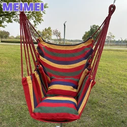 130X100CM Comfortable Thick Canvas Hammock Chair Indoor Outdoor Swing Seat for Garden Patio Camping Home Leisure Adults Children