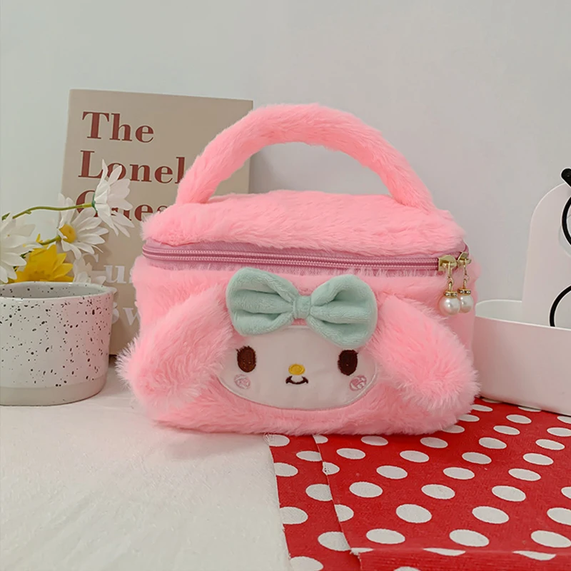 Sanrio peluche Bag Kawaii My Melody Cartoon Anime Cute Handbag Kuromi Tote Cosmetics Bags Kirby Sundries Storage Case Girl Gifts