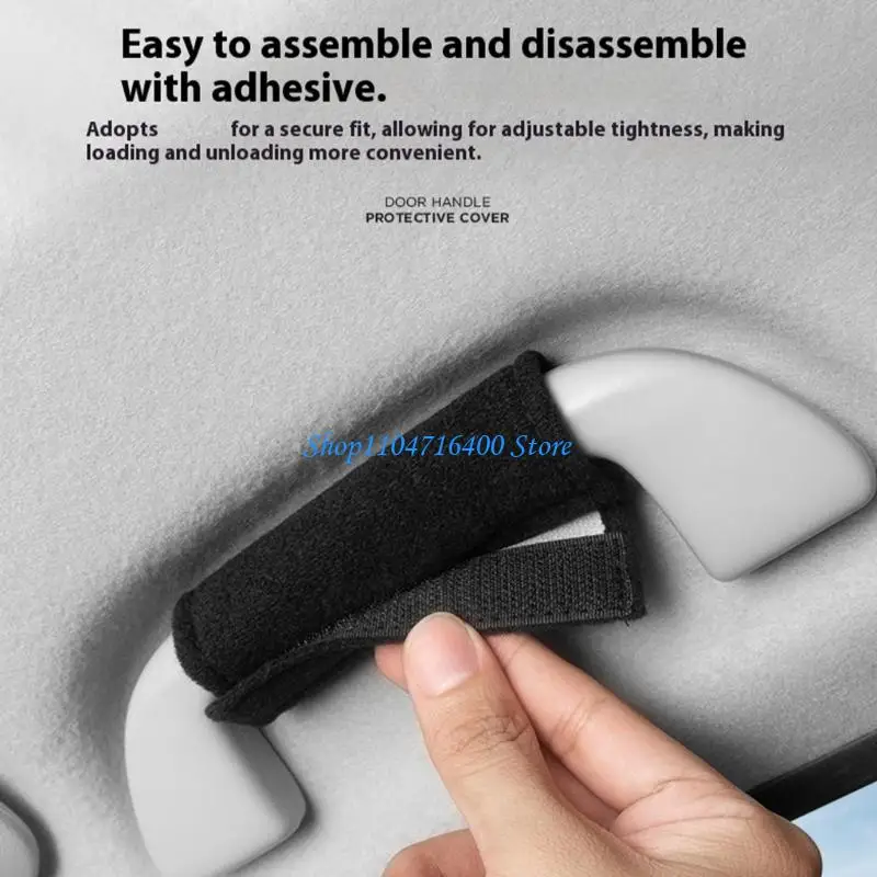 

y1gd Vehicle Interior Handle Covers Non Slip Protective Sleeves Universal Fit Dustproof Quick Installation Suitable for Car