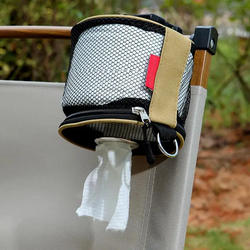 Portable Toilet Paper Holder Portable Paper Roll Hanger Dispenser Toilet Paper Roll Holder Paper Roll Storage Bag Camping Tissue