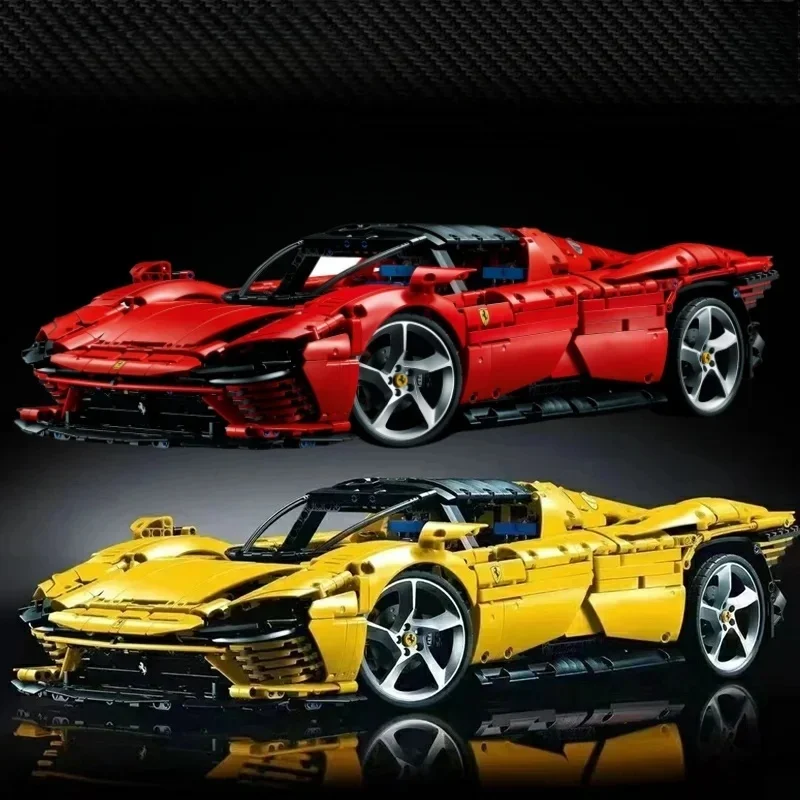 

MOC yellow and red supercar mechanical group carboy3700+pcs sports car series puzzle assembly model creative toy gift
