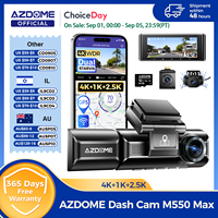 AZDOME M550 Max Dash Cam Ultra HD 4K+1K+2.5K 3.18”Screen Built-in GPS Wifi Car DVR 24H Parking Monitor Night Vision Super Capaci